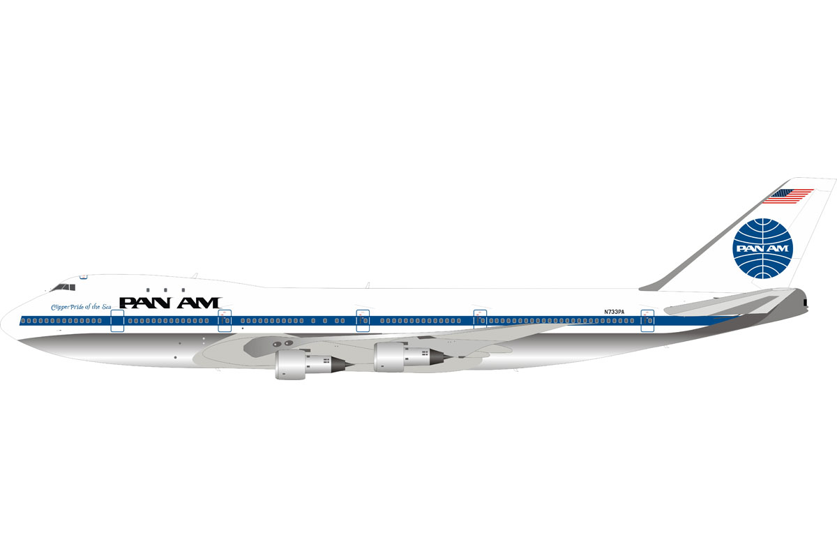 Pan Am Boeing 747-100 N733PA InFlight200 IF741PA1020P Modelo a