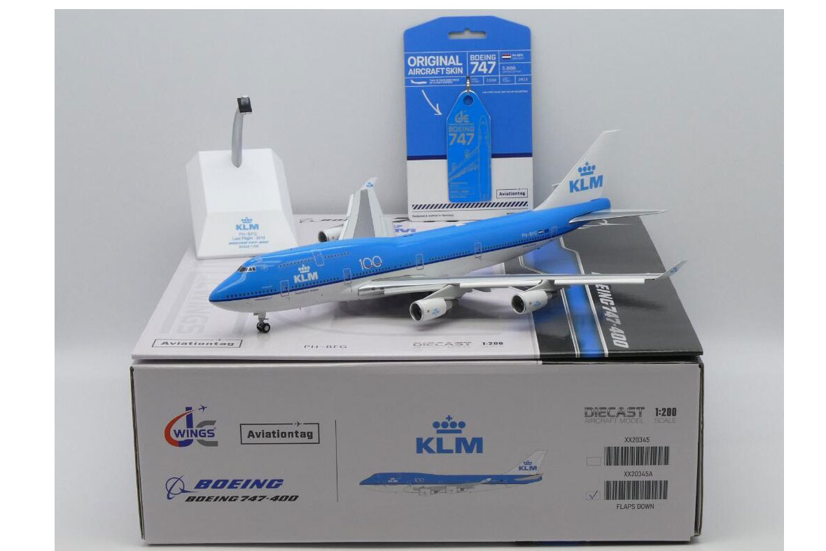 KLM Royal Dutch Airlines Boeing 747-400 flaps extendidos PH-BFG JC